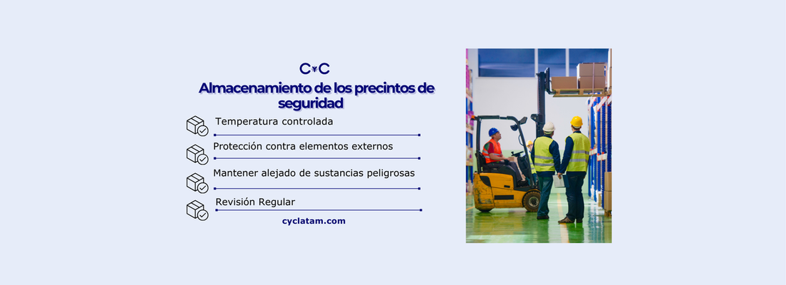 Almacenamiento precintos de seguridad